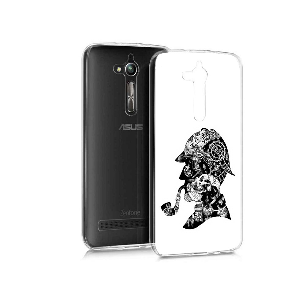 

Чехол MyPads Tocco для Asus ZenFone Go (ZB500KL) мужчина с трубкой абстракция, Прозрачный, Tocco