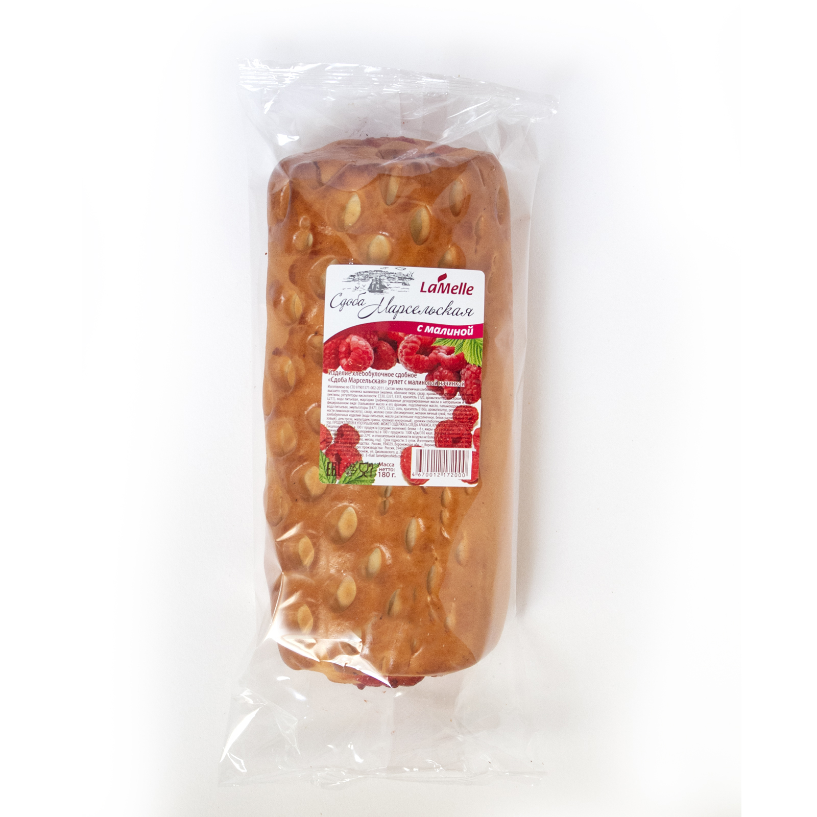 

Рулет LaMelle Сдоба Марсельская с малиновой начинкой, 180 г