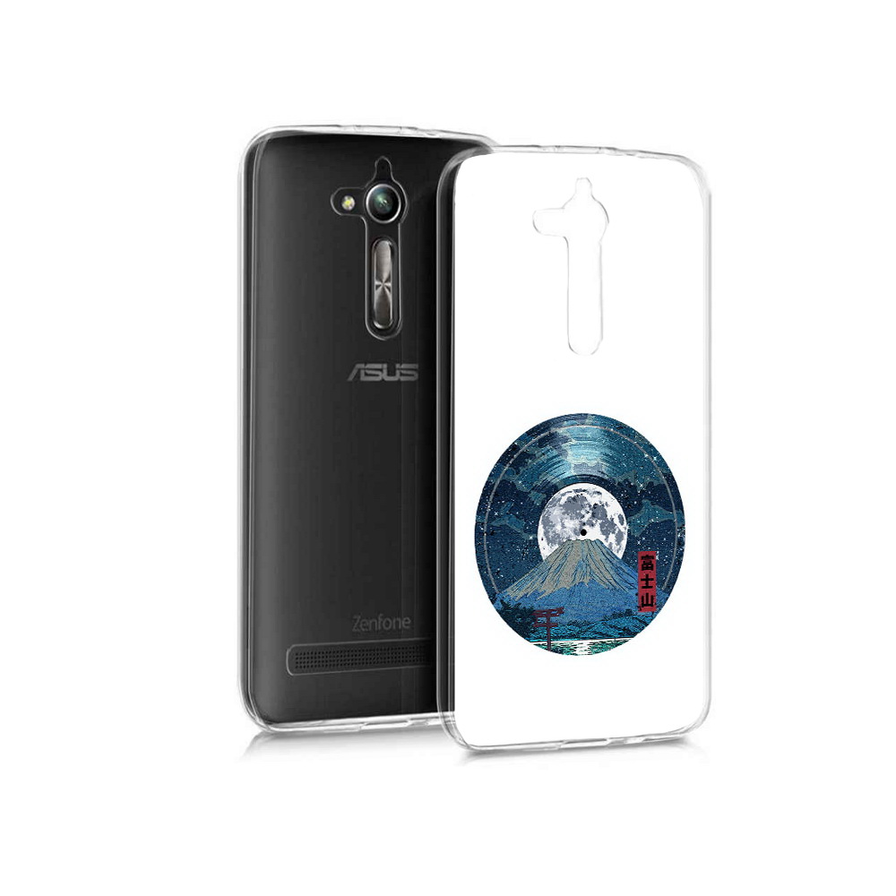Чехол MyPads Tocco для Asus ZenFone Go (ZB500KL) нарисованная виниловая гора с луной