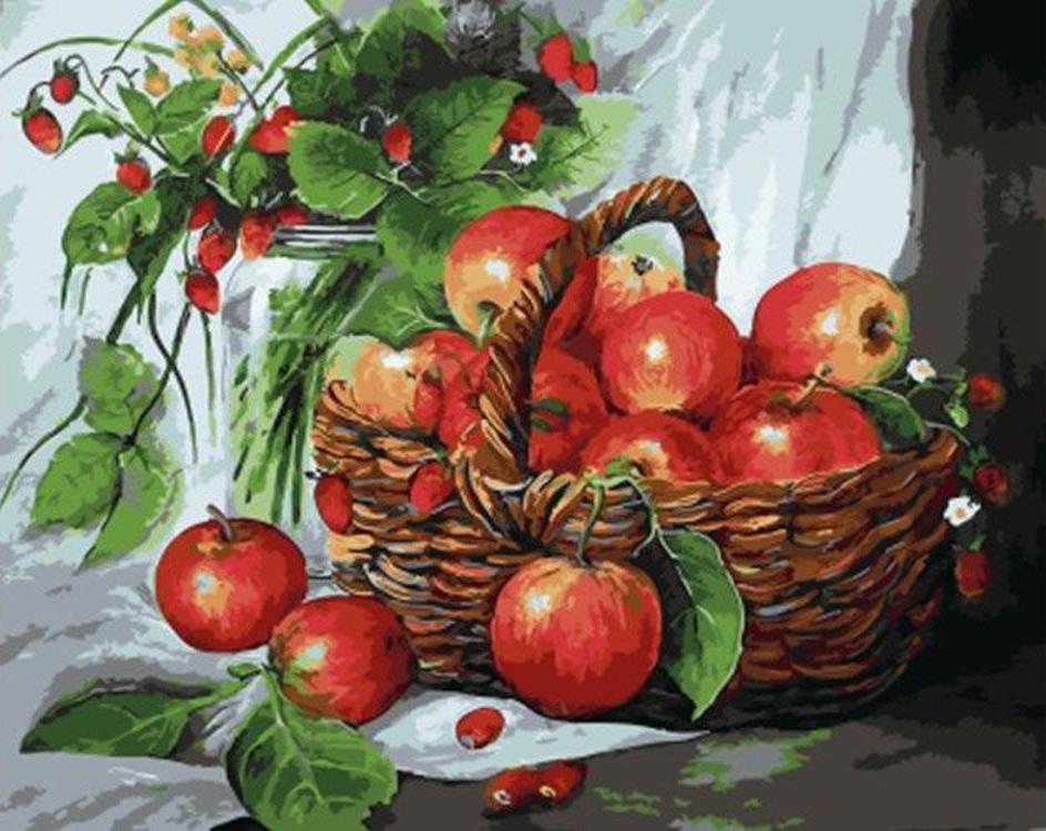 

Картина по номерам Paintboy Яблоки и земляника, 40x50, Яблоки и земляника