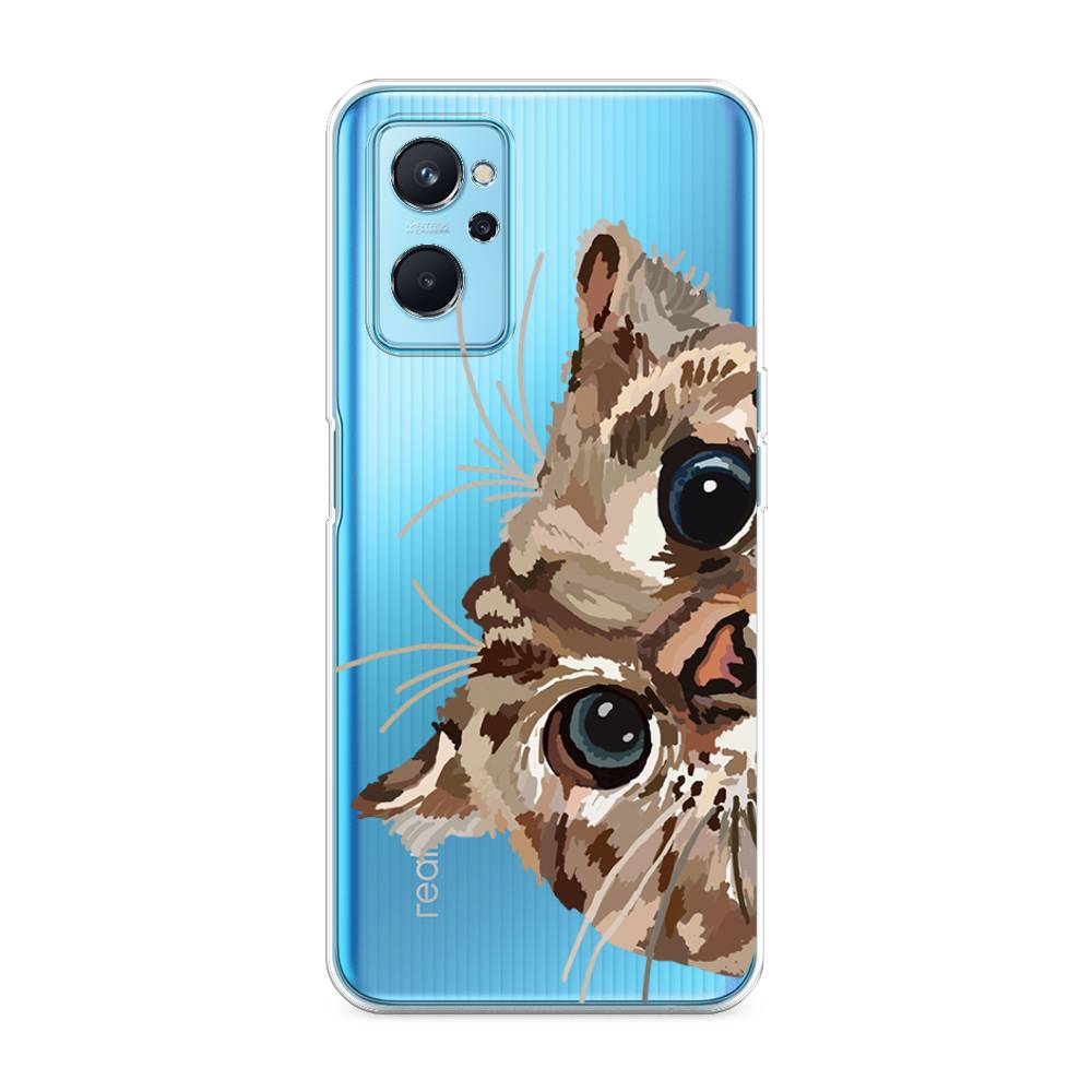 

Чехол на Realme 9i "Любопытный кот", Коричневый;синий;черный, 2510850-1