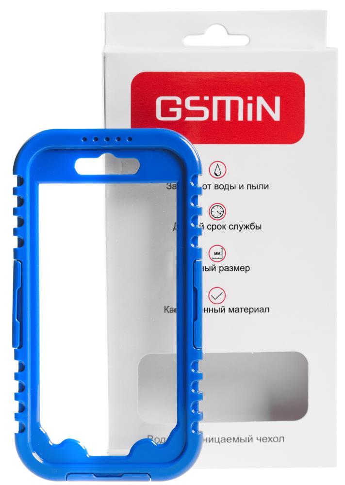 фото Чехол gsmin ribbed waterproof case для apple iphone 6 plus/6s plus blue