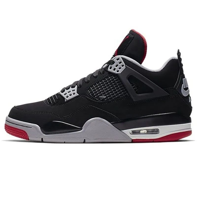 Кроссовки унисекс Jordan 4 Retro черные 36 RU