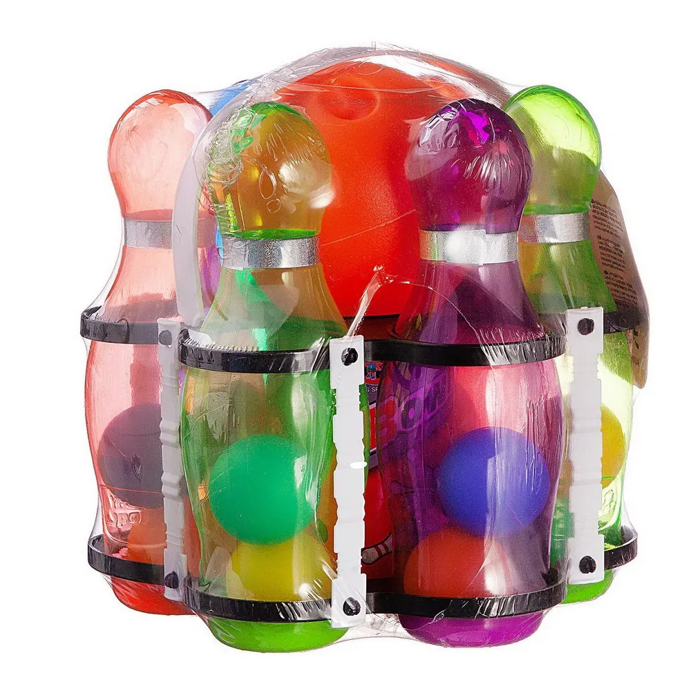 

Игровой набор Junfa toys Боулинг с шаром и 6 прозрачными кеглями в держателе, 143988-tn