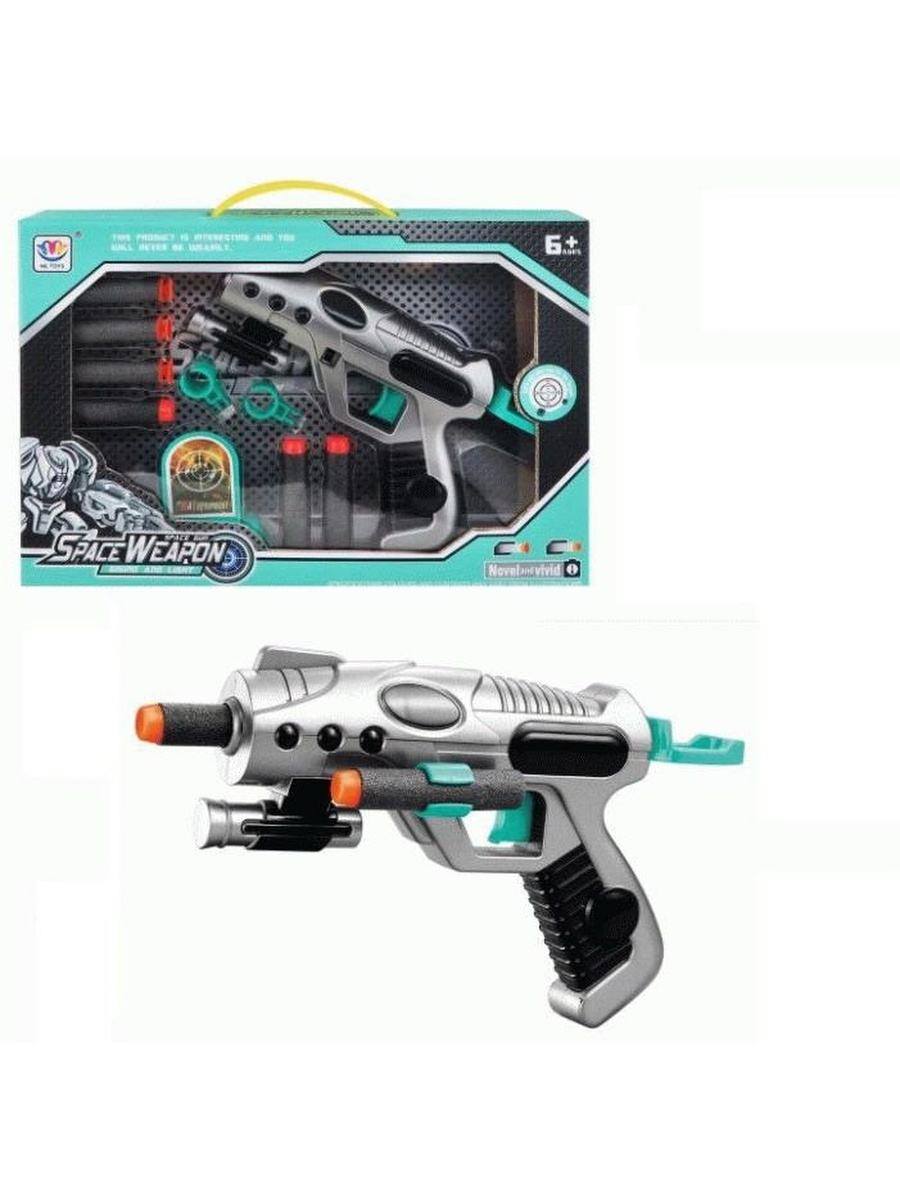

Бластер JUN Toys Space Weapon модель 1, с 6 мягкими пулями и мини-мишенью, 139791-tn