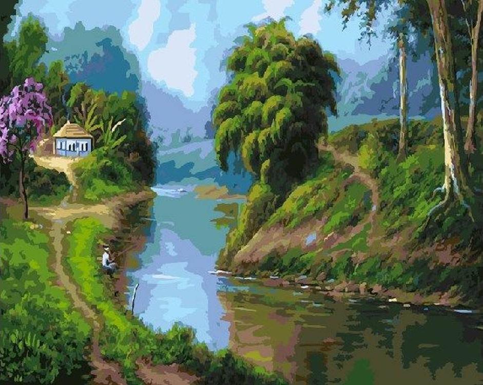 

Картина по номерам Paintboy Деревенский пейзаж, 40x50, Деревенский пейзаж