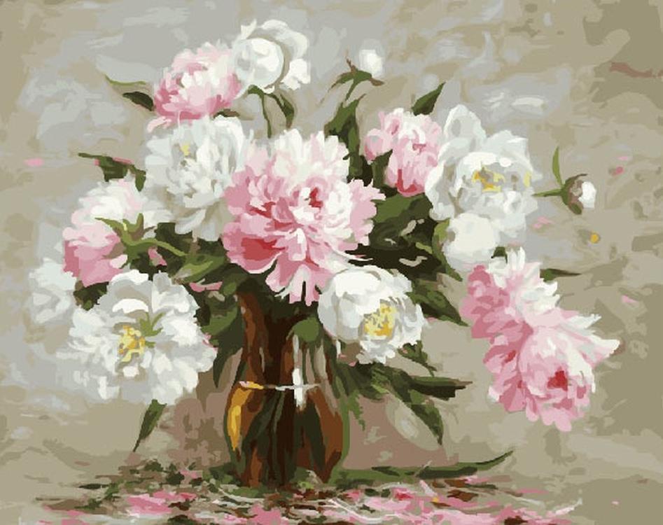 

Картина по номерам Paintboy Нежные пионы, 40x50, Нежные пионы