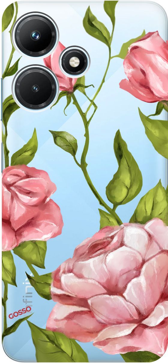

Чехол на Infinix Hot 30i "Amazing Roses" прозрачный, Прозрачный;белый, 159410