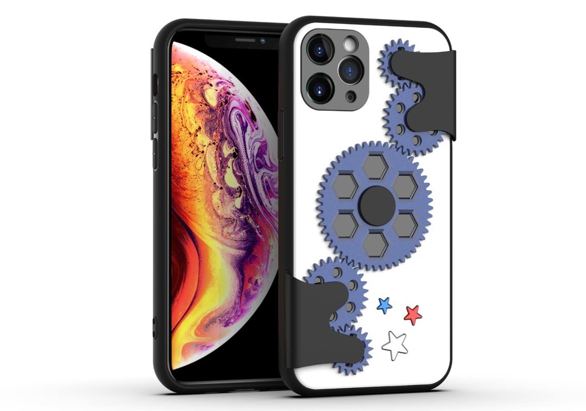 фото Чехол силиконовый для iphone xr 6.1" steampunk (стимпанк) белый с синим grand price