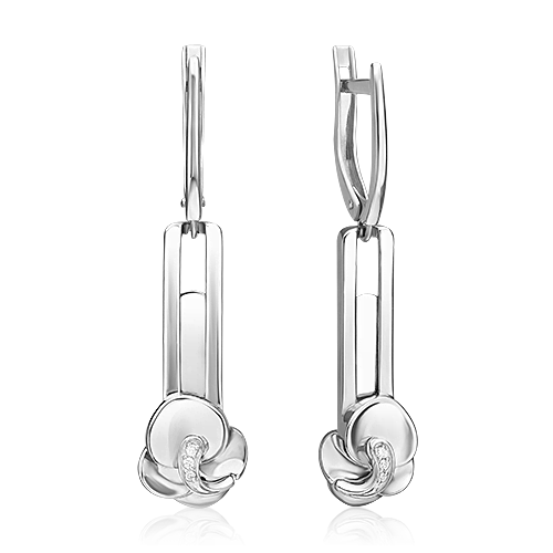 

Серьги из белого золота с бриллиантом PLATINA jewelry 02-5021-00-101-1120, 02-5021-00-101-1120