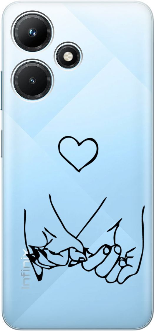 

Чехол на Infinix Hot 30i "Lovers Hands" прозрачный, Прозрачный;черный, 159410