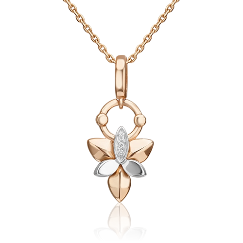 

Подвеска из комбинированного золота с бриллиантом PLATINA jewelry 03-3359-00-101-1111, 03-3359-00-101-1111