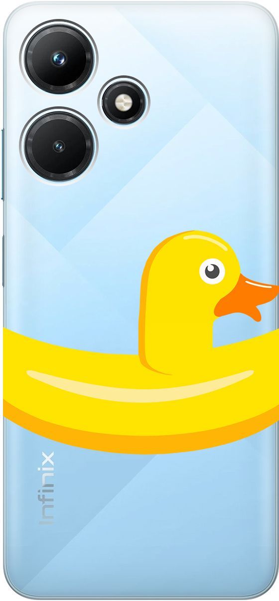 

Чехол на Infinix Hot 30i "Duck Swim Ring" прозрачный, Прозрачный;белый, 159411