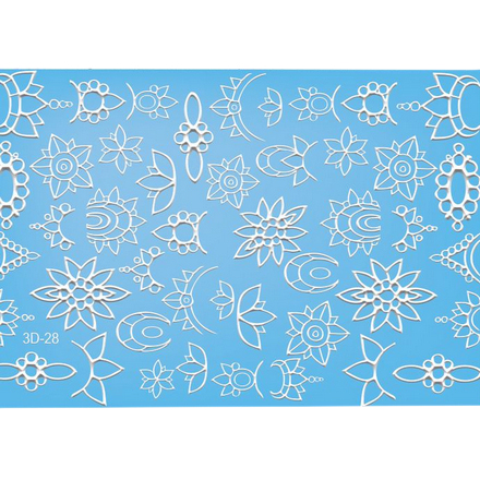 

3D-слайдер Anna Tkacheva №28 Геометрия. Цветы, белый