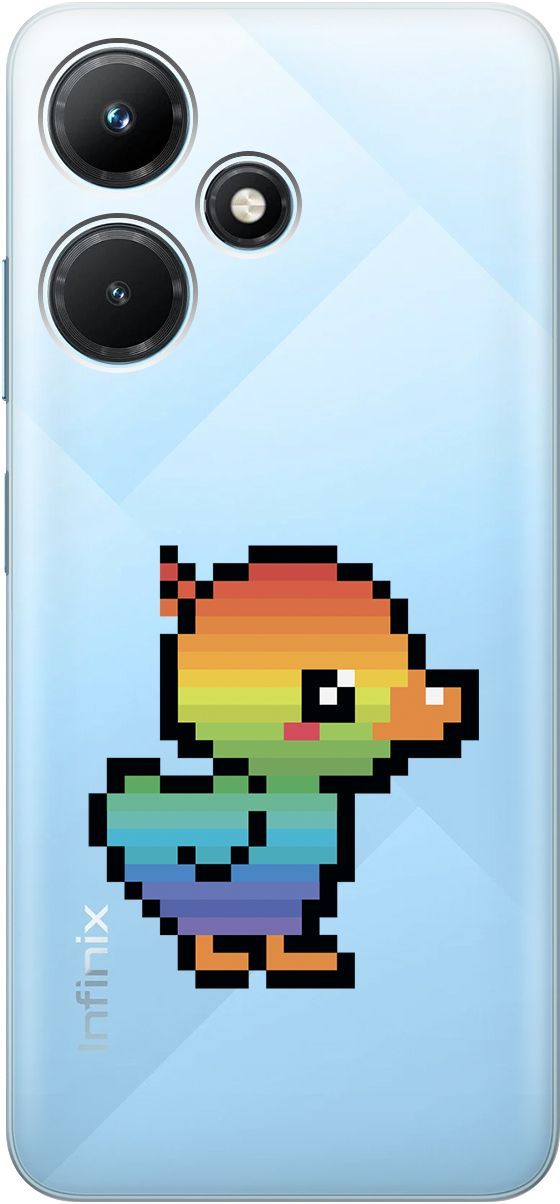 

Чехол на Infinix Hot 30i "Pixel Duck" прозрачный, Прозрачный;желтый, 159411