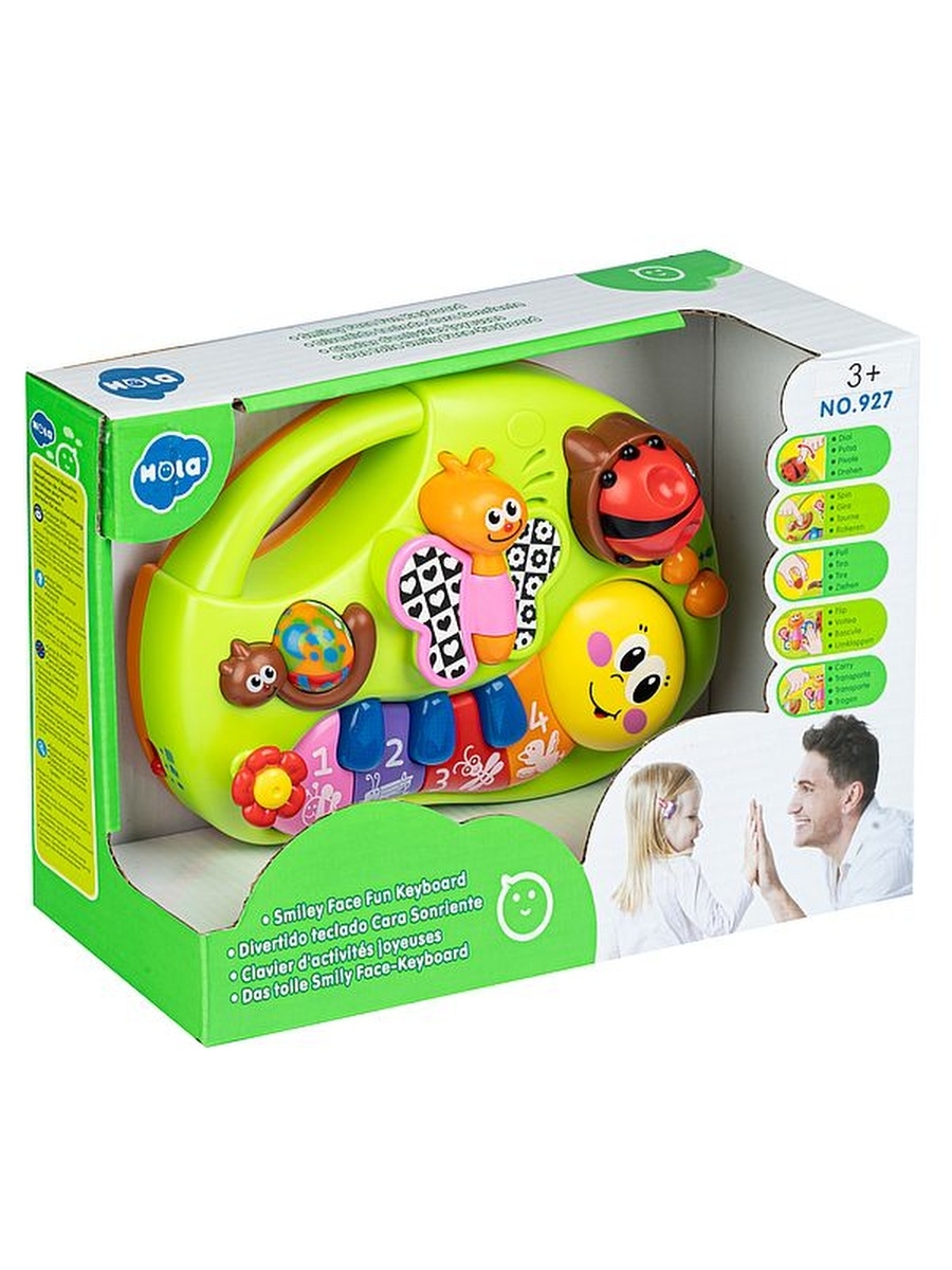 

Игрушка на батарейках, Пианино-гусеница, с красным цветком, Б93684-А-dg