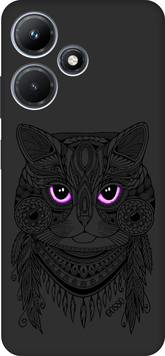 

Чехол на Infinix Hot 30i "Grand Cat" черный, Черный;розовый, 159412