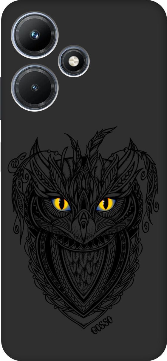 

Чехол на Infinix Hot 30i "Grand Owl" черный, Черный;голубой, 159412