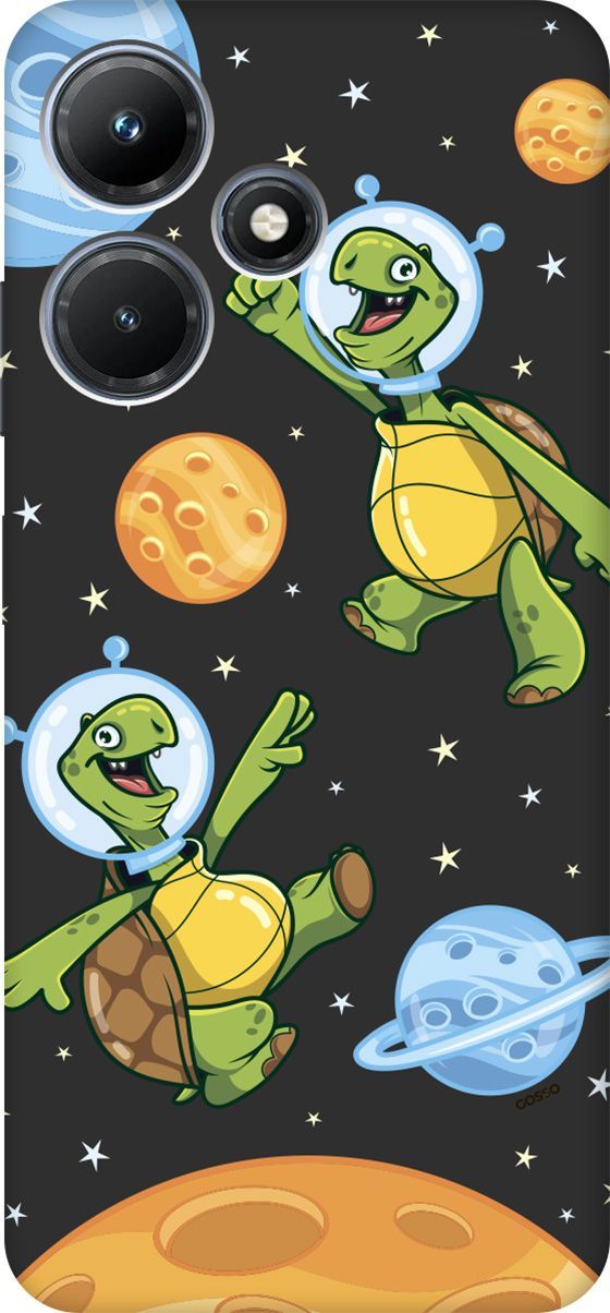 

Чехол на Infinix Hot 30i "CosmoTurtles" черный, Черный;бежевый, 159412
