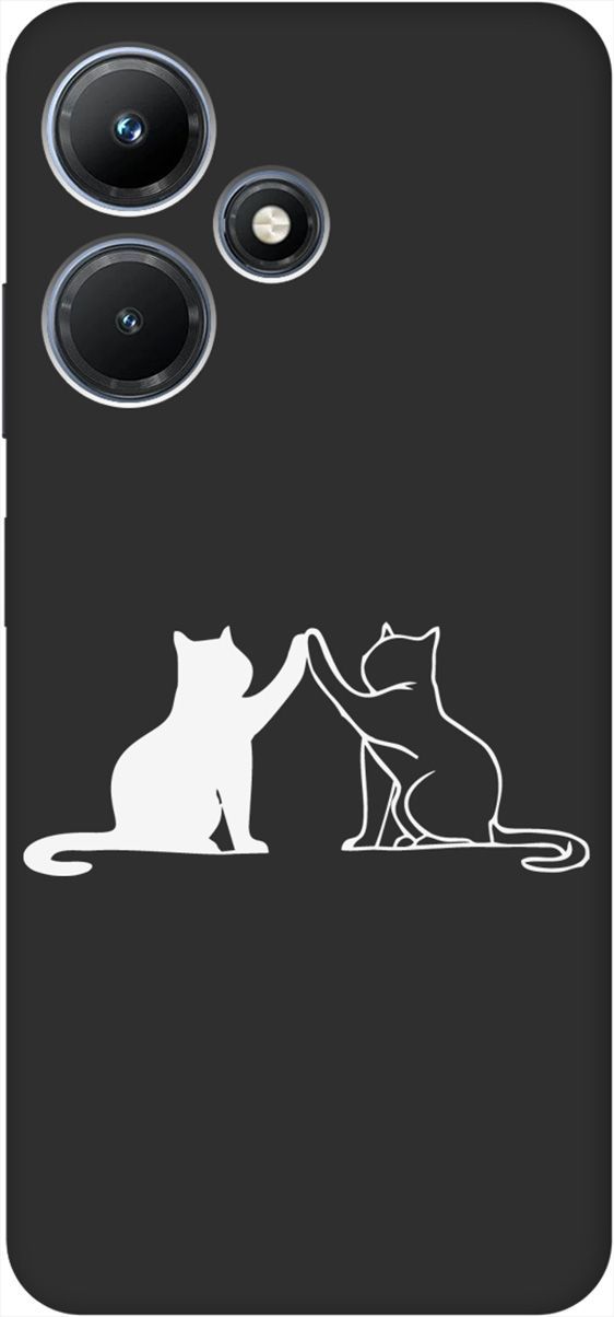

Чехол на Infinix Hot 30i "Cats W" черный, Черный;белый, 159412