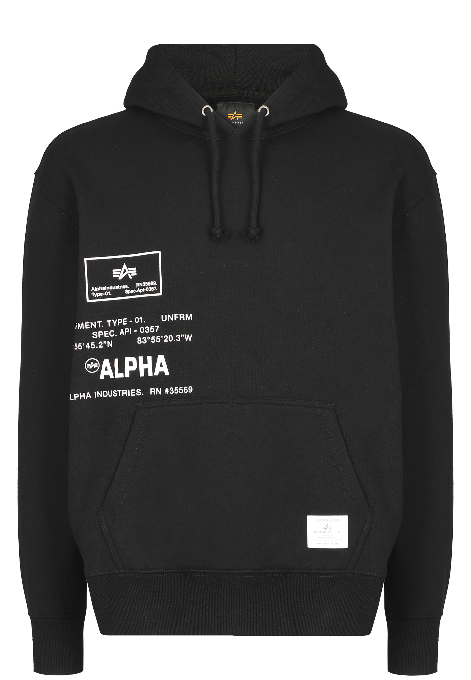 Худи мужское Alpha Industries 153182 черное L