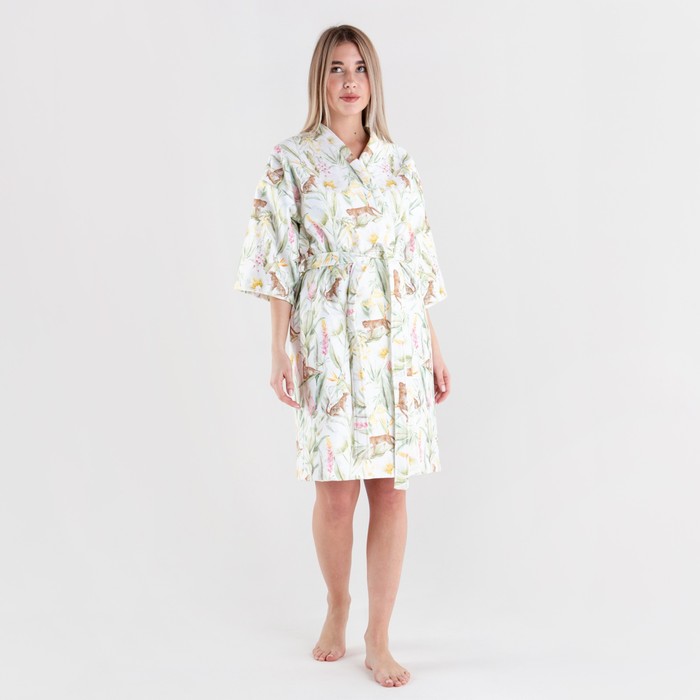 

Халат махровый женский Этель Tropic, хлопок 50%, п/э 50%, 250 гр/м2, р-р 48-50