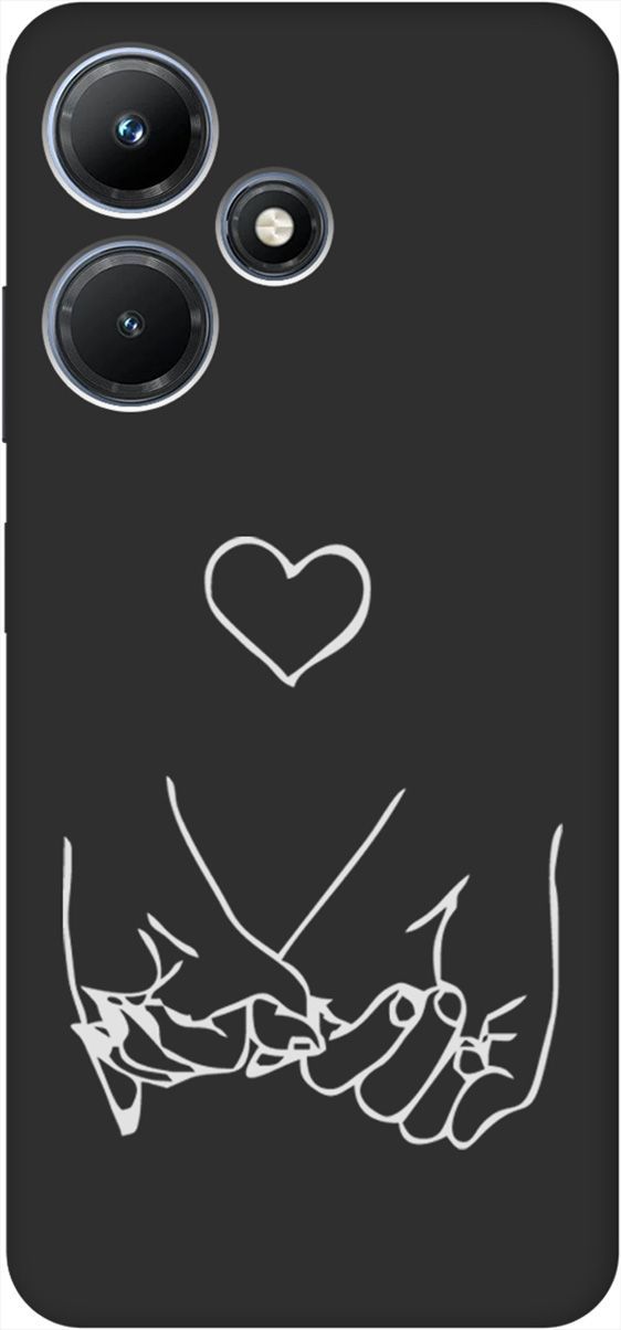 

Чехол на Infinix Hot 30i "Lovers Hands W" черный, Черный;белый, 159412