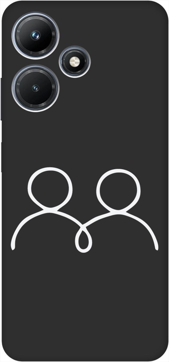 

Чехол на Infinix Hot 30i "Couple Lines W" черный, Черный;белый, 159413
