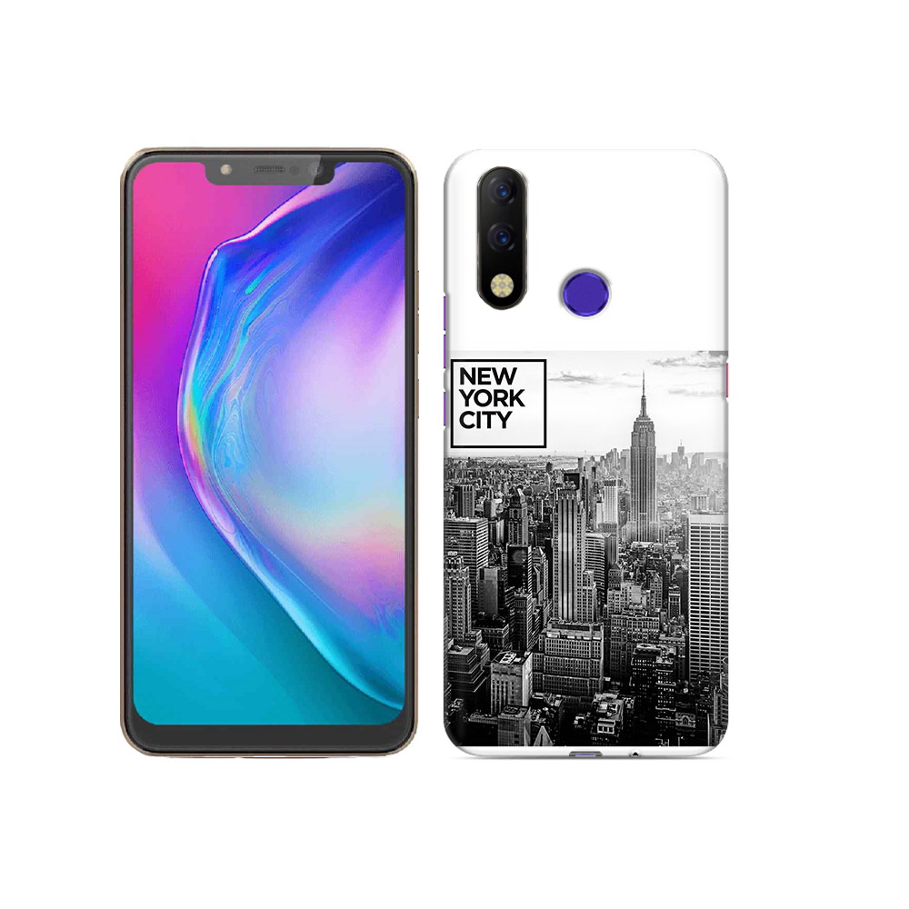 

Чехол MyPads Tocco для Tecno Spark 3 Pro черно белый ньюерк, Прозрачный, Tocco