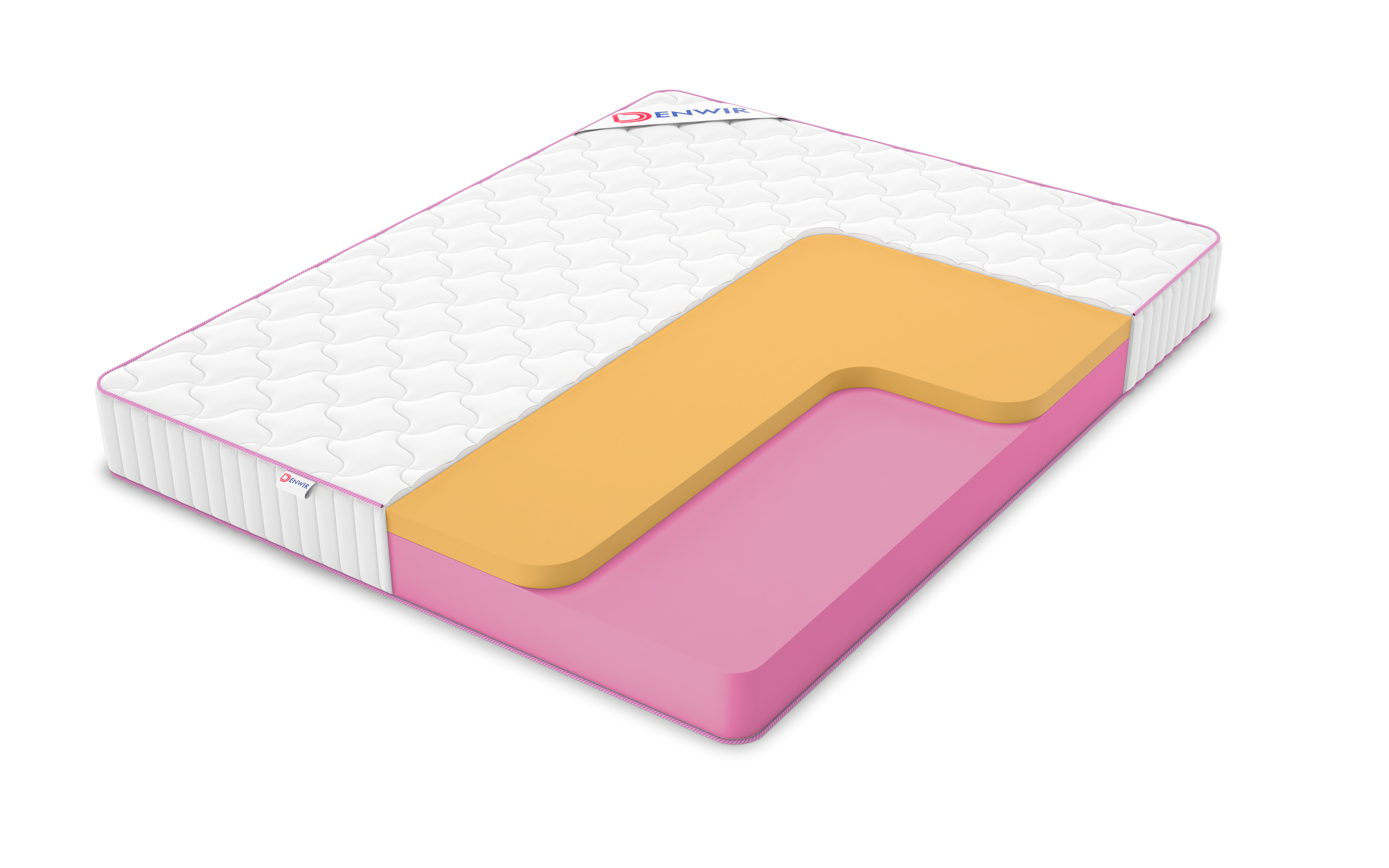 

Матрас беспружинный DENWIR MEGA MEMO 19/chstmat_MM19_130x186, Белый, MEGA MEMO 19