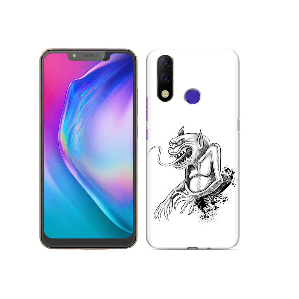 

Чехол MyPads Tocco для Tecno Spark 3 Pro чорт, Прозрачный, Tocco
