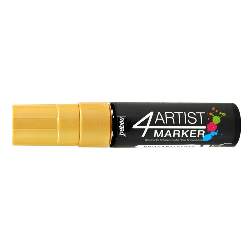 

Маркер художественный Pebeo 4Artist Marker 15 мм 3 шт перо плоское под серебро, Серебристый