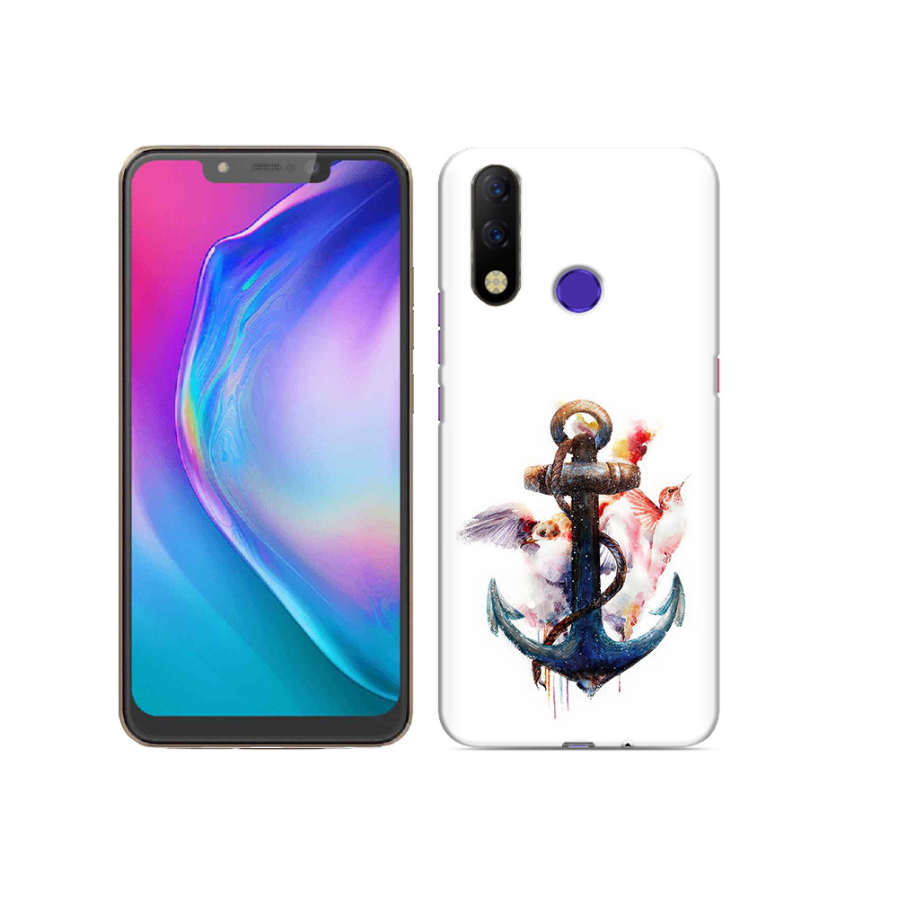 

Чехол MyPads Tocco для Tecno Spark 3 Pro якорь с птицами, Прозрачный, Tocco