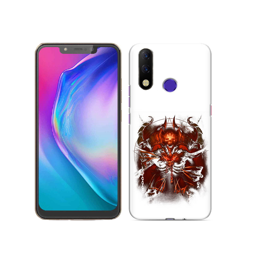 

Чехол MyPads Tocco для Tecno Spark 3 Pro яркий демон, Прозрачный, Tocco