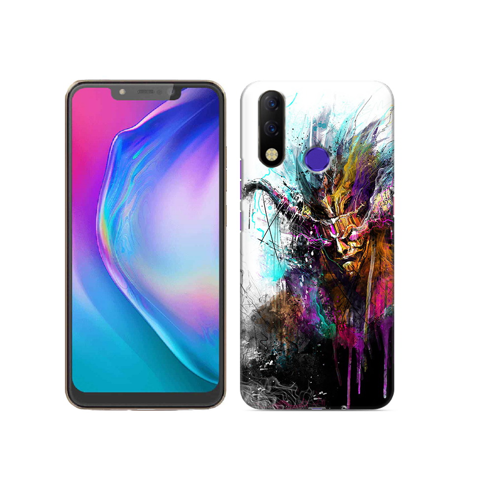 

Чехол MyPads Tocco для Tecno Spark 3 Pro яркий дьявол, Прозрачный, Tocco