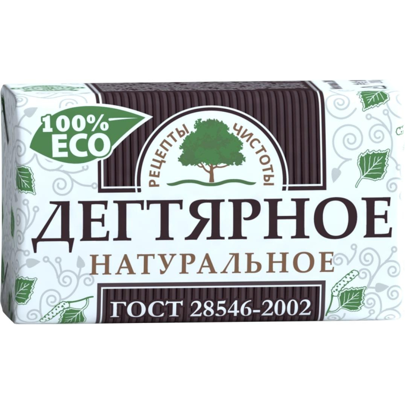 Мыло твердое дегтярное 200г, (2шт.)