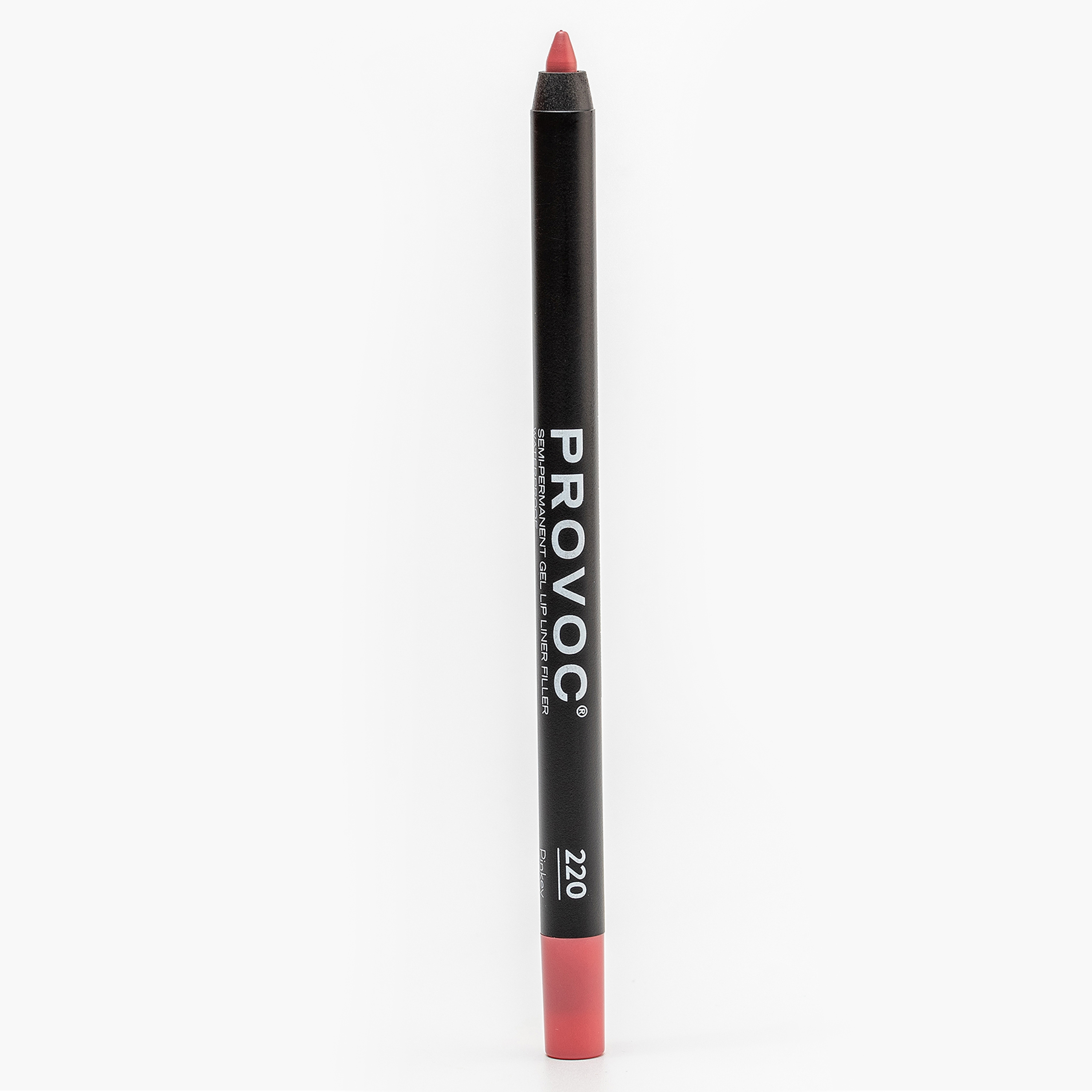 Карандаш для губ PROVOC Gel Lip Liner гелевый, №220 Pinkey розово-бежево-лососевый, 1,2 г provoc полуперманентный гелевый карандаш для губ gel lip liner filler 1 2 г