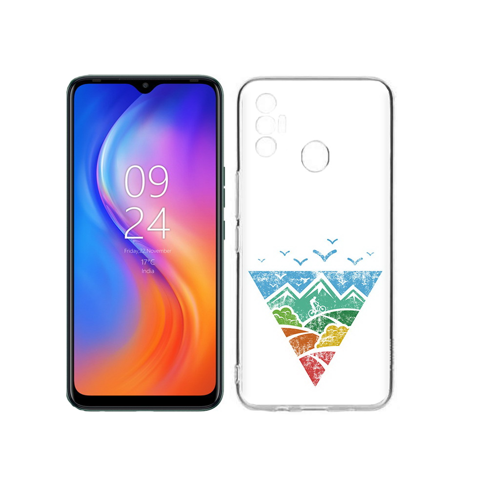 

Чехол MyPads Tocco для Tecno Spark 7 Лес земля море чайки, Прозрачный, Tocco
