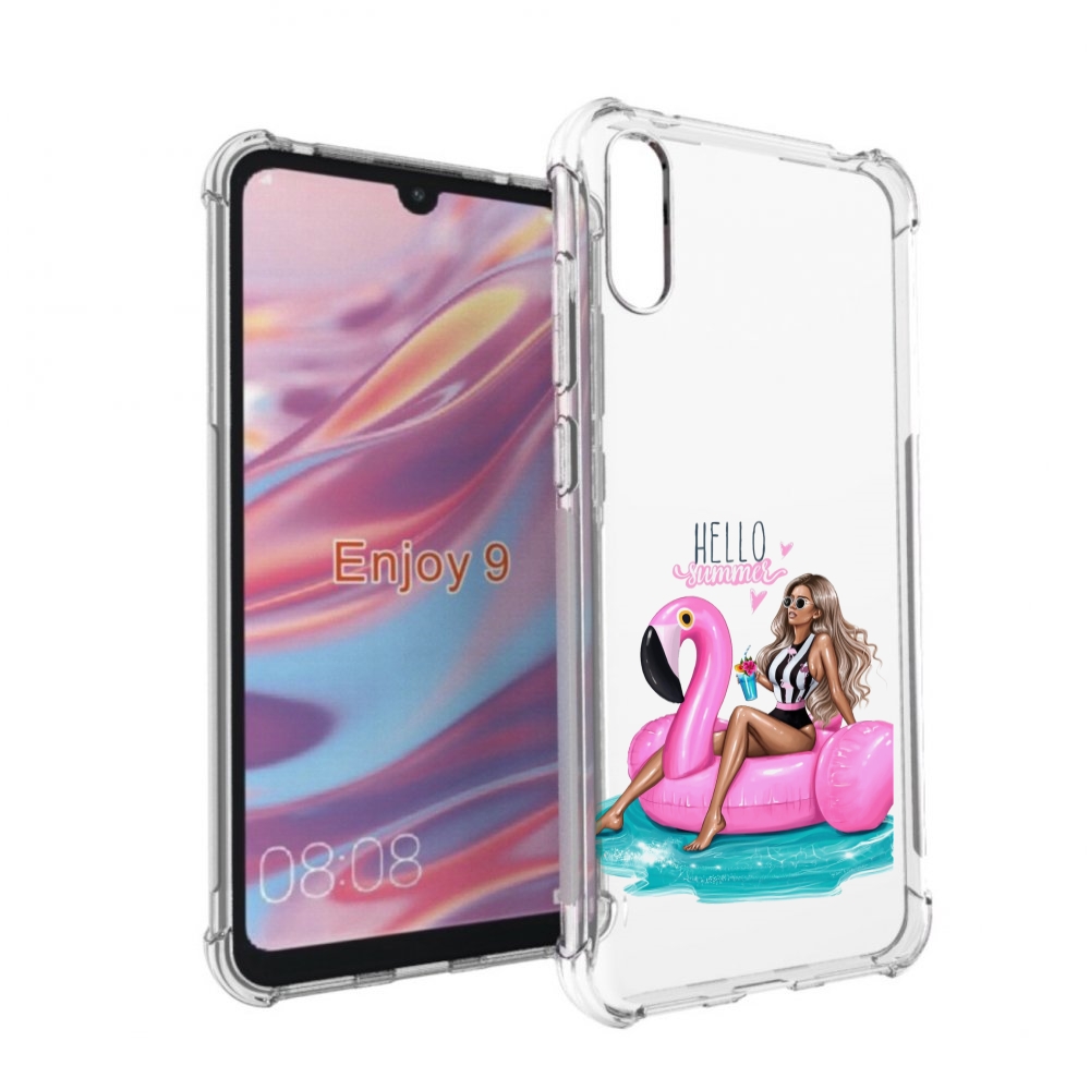 

Чехол бампер MyPads Hello-summer для Huawei Enjoy 9, Прозрачный, Tocco