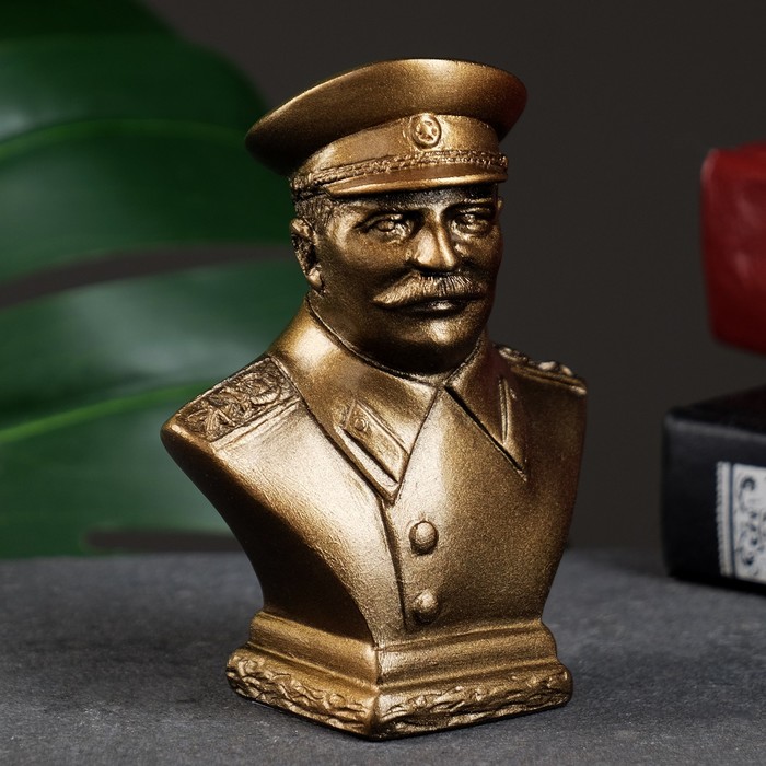 

Бюст Сталин 9х7см, бронза / мраморная крошка
