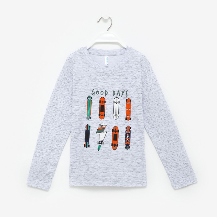 

Джемпер для мальчика, цвет белый (меланж) рост 122 см, 9411090