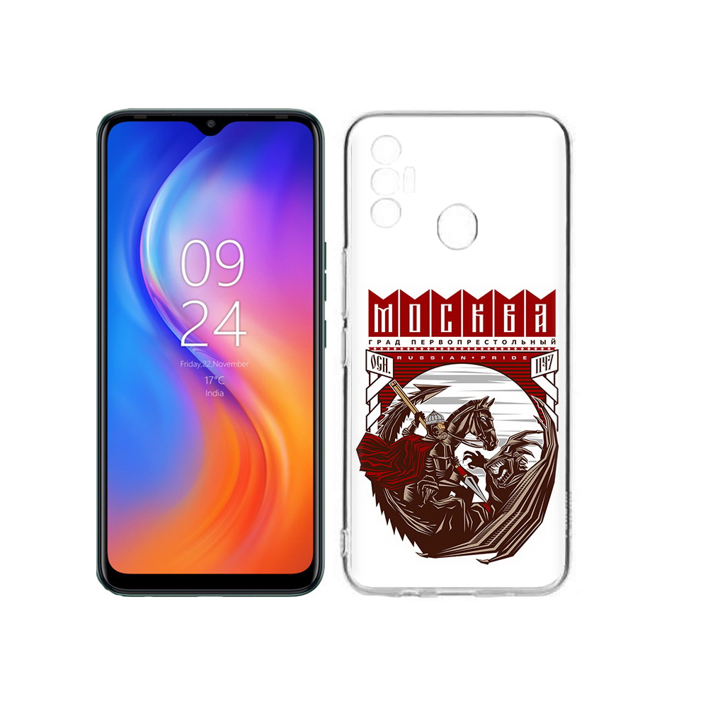 

Чехол MyPads Tocco для Tecno Spark 7 Москва Россия, Прозрачный, Tocco