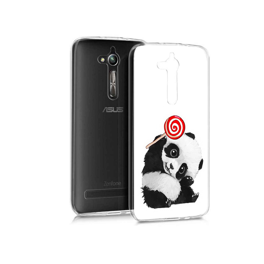Чехол MyPads Tocco для Asus ZenFone Go (ZB500KL) панда с леденцом