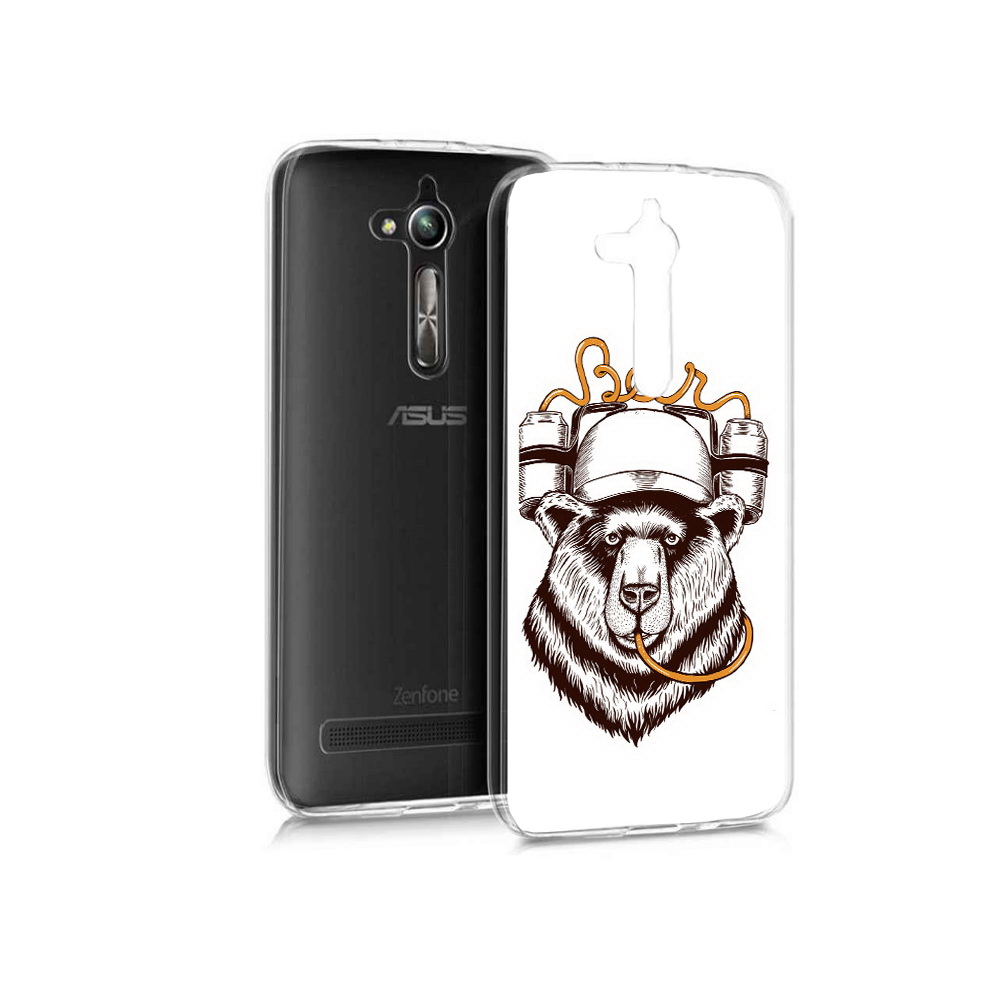 Чехол MyPads Tocco для Asus ZenFone Go (ZB500KL) пивной медведь