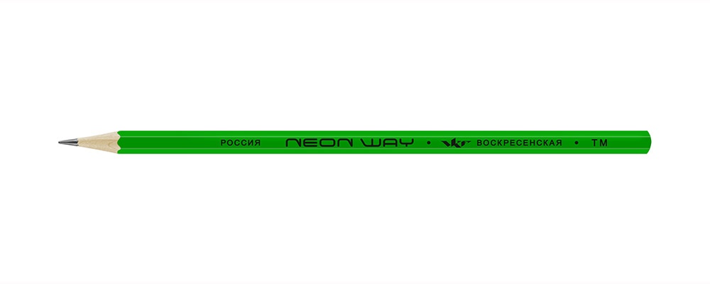 

Карандаш графитный ВКФ Neon way неоновый HB 72 шт зеленый