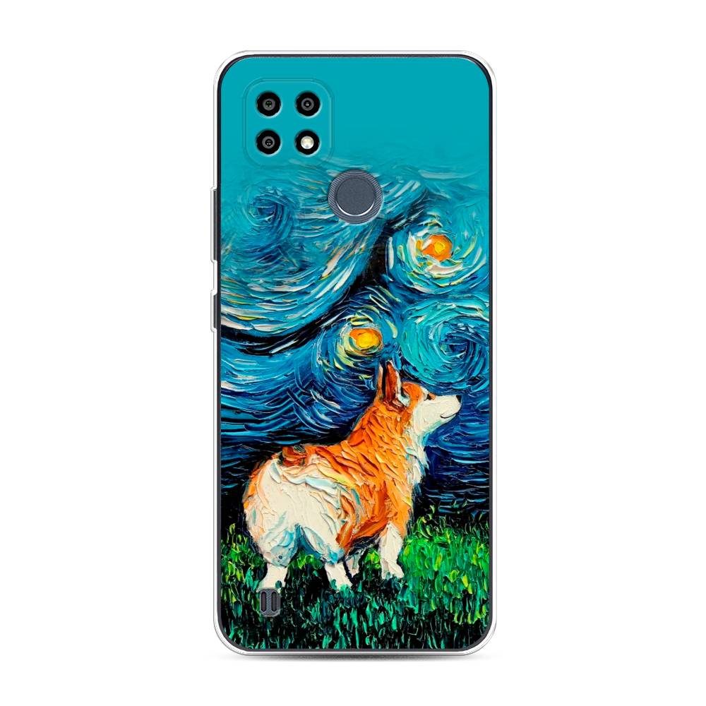 

Чехол на Oppo Realme C21Y "Корги звёздная ночь", Коричневый;белый;зеленый, 2510950-1