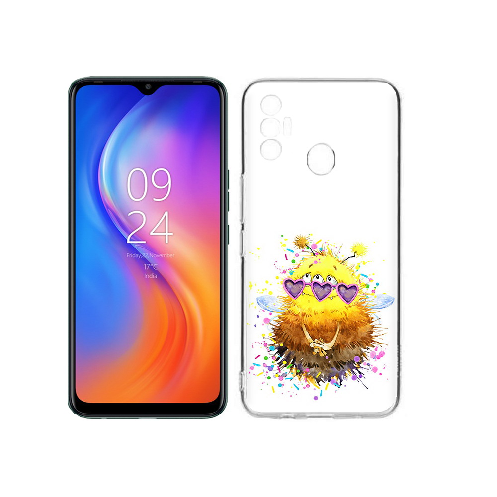

Чехол MyPads Tocco для Tecno Spark 7 Пушитый шмель, Прозрачный, Tocco