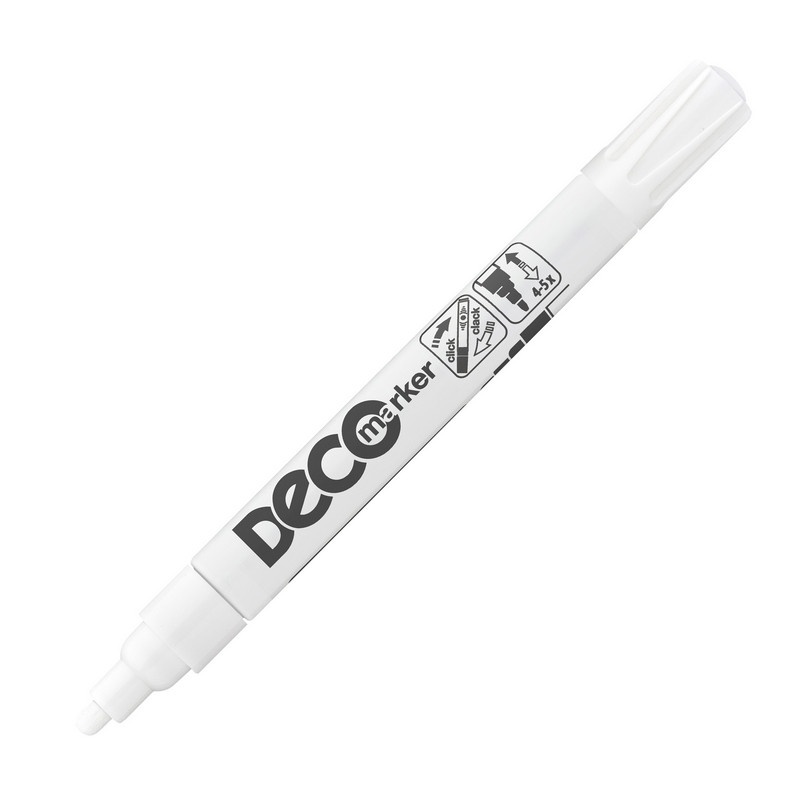 Маркер ICO Пеинт Deco белый 2-4 мм универсальный
