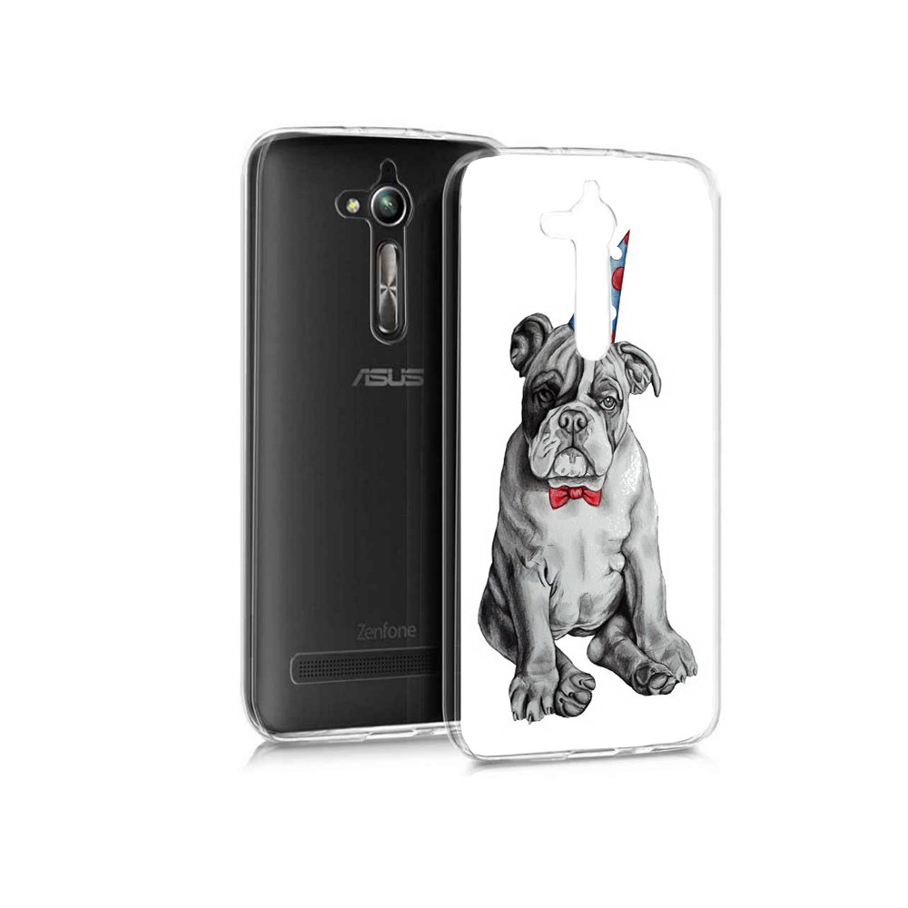 

Чехол MyPads Tocco для Asus ZenFone Go (ZB500KL) праздничный щенок, Прозрачный, Tocco