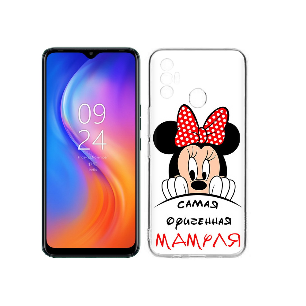 

Чехол MyPads Tocco для Tecno Spark 7 Самая лучшая мамуля Мини Маус, Прозрачный, Tocco